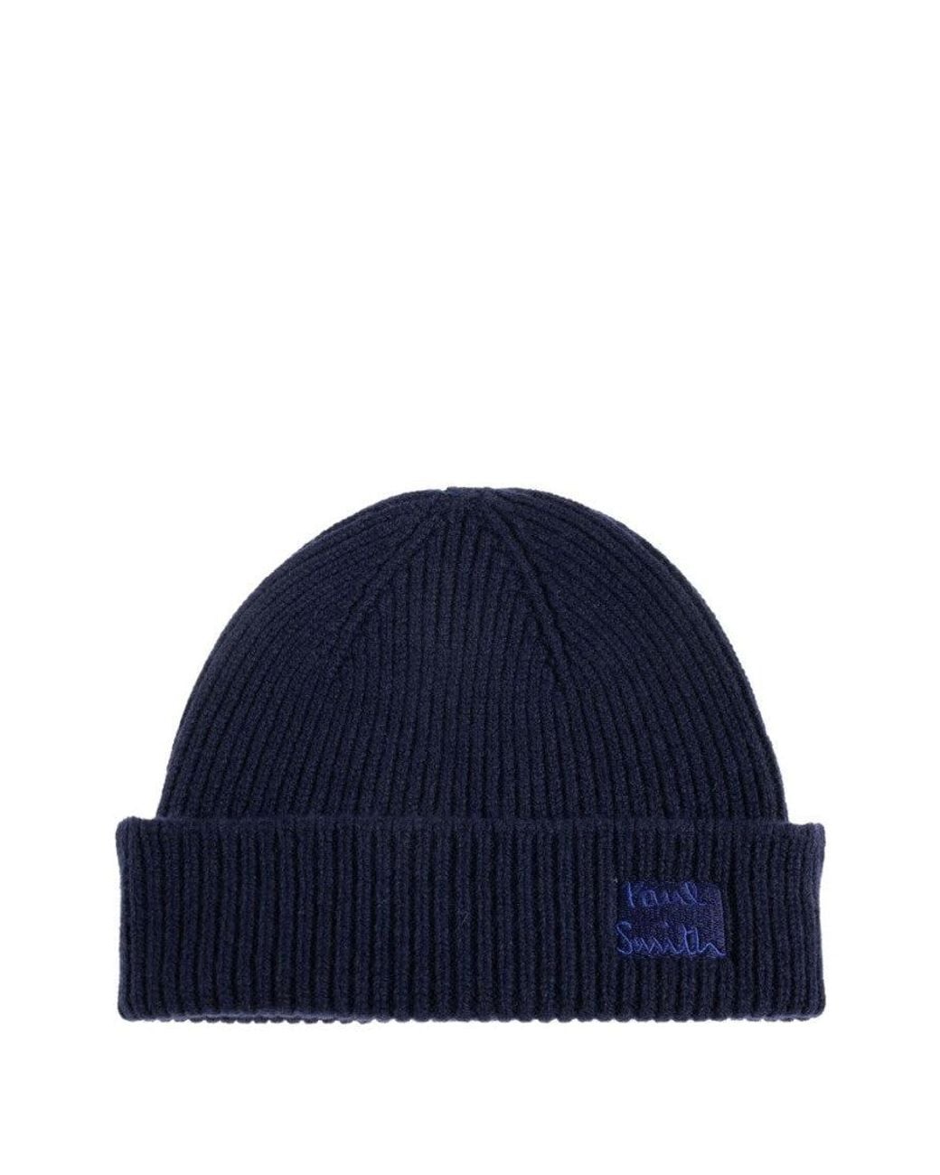 Paul Smith Blue Logo Beanie Hat for men