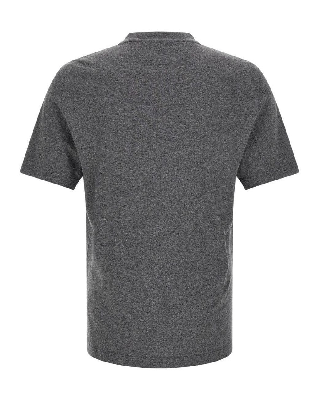 Brunello Cucinelli Gray Dark Crew Neck T-Shirt for men