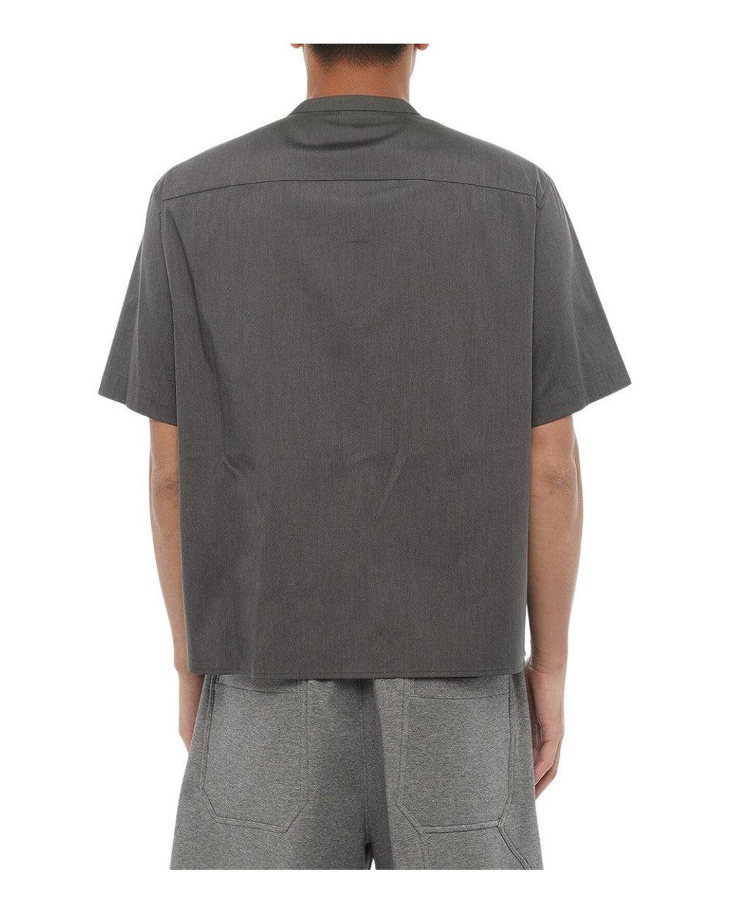 Neil Barrett Gray Dark Loose Solid Shirt for men