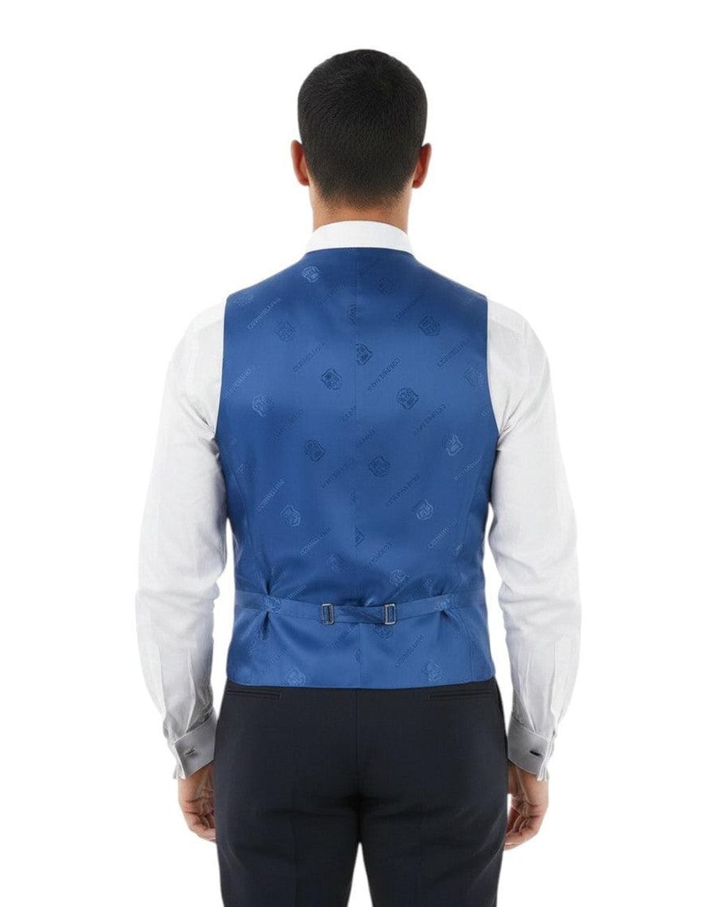 Corneliani Blue Shawl Lapel Waistcoat for men