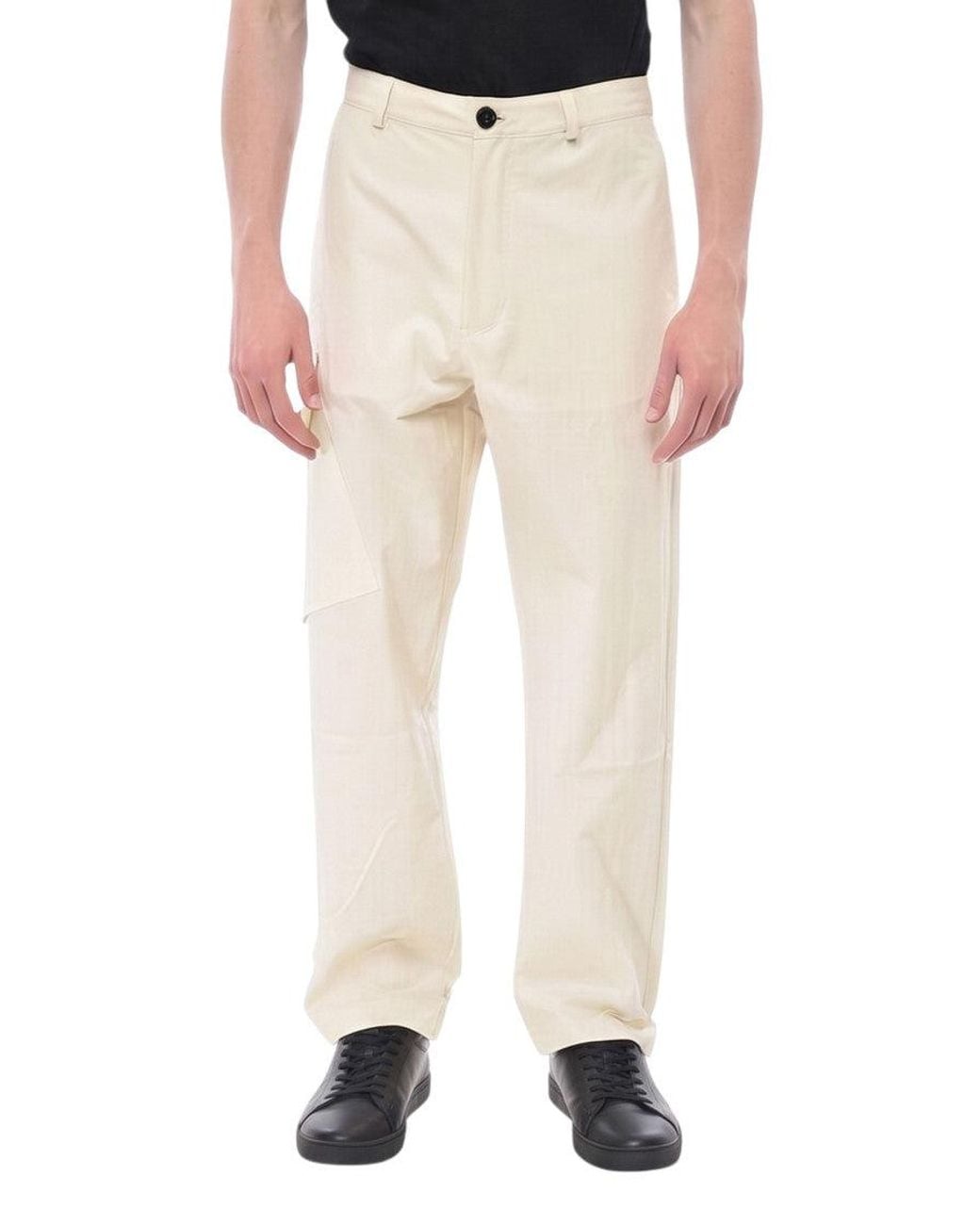 Studio Nicholson Natural Solid Cargo Trousers for men