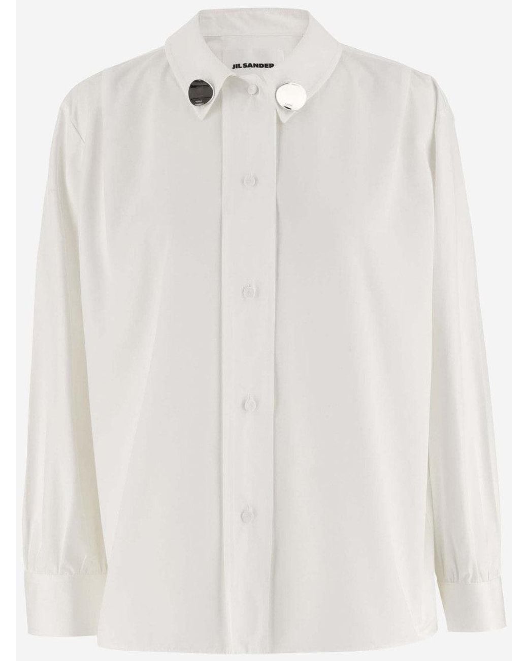 Jil Sander White Clip Details Shirt