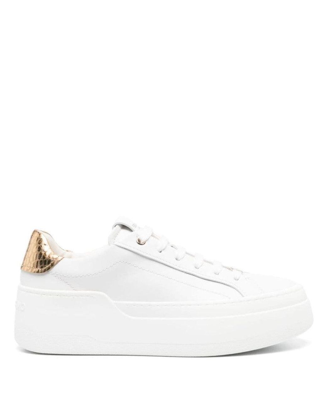 Ferragamo White Leather Sneakers