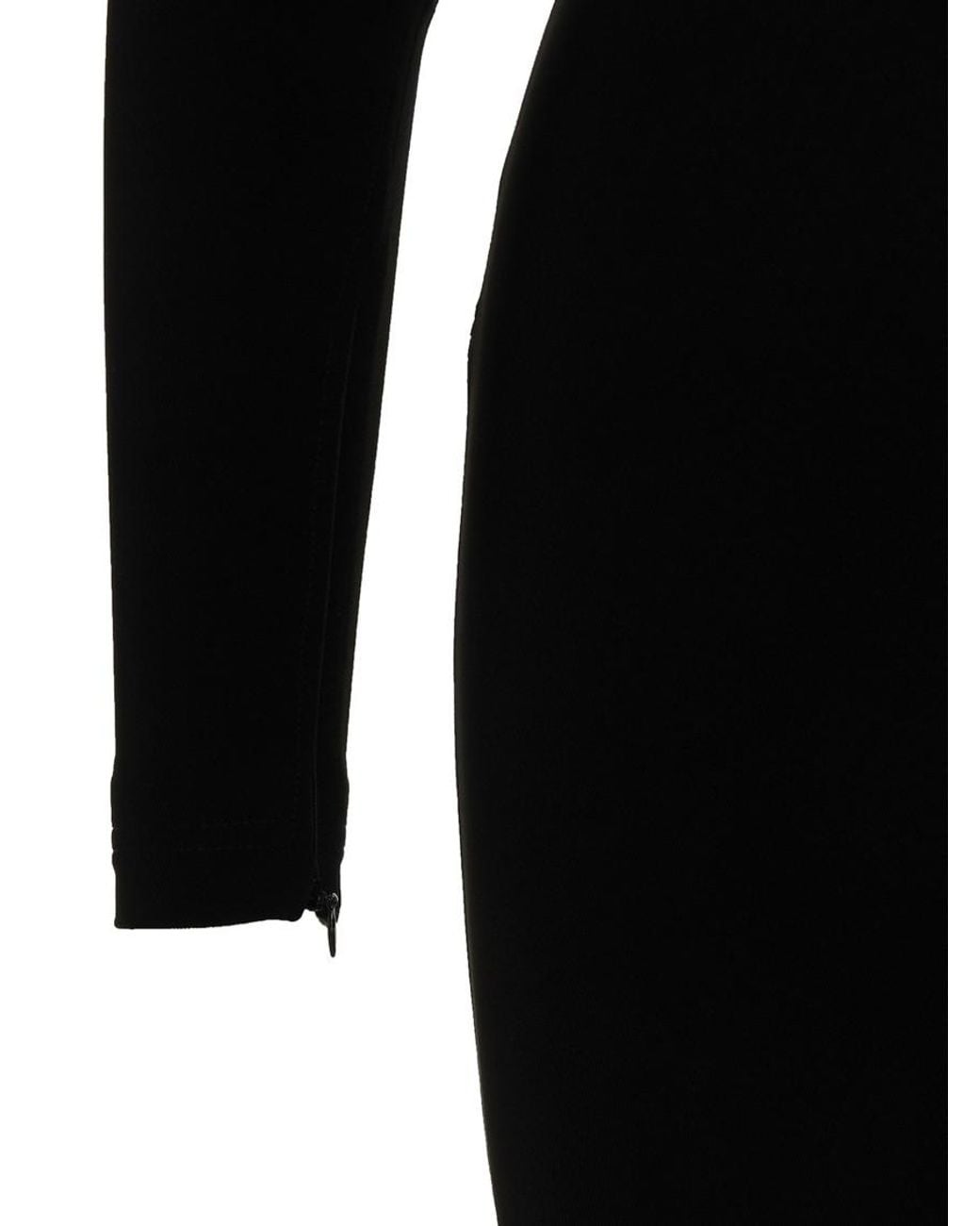 Balenciaga Black Solid Mini Dress
