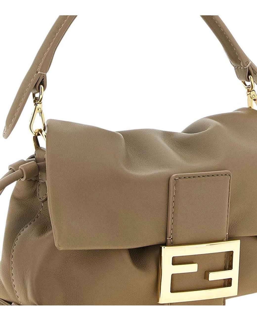 Fendi Metallic Baguette Soft Piccola Small Shoulder Bag