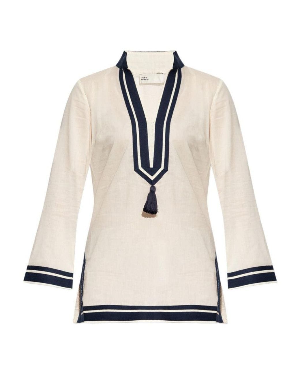 Tory Burch Natural Cotton Tunic Dress