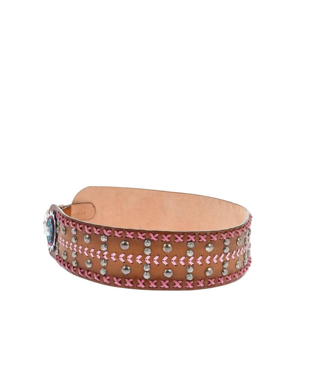 DSquared² White Embellished Belt