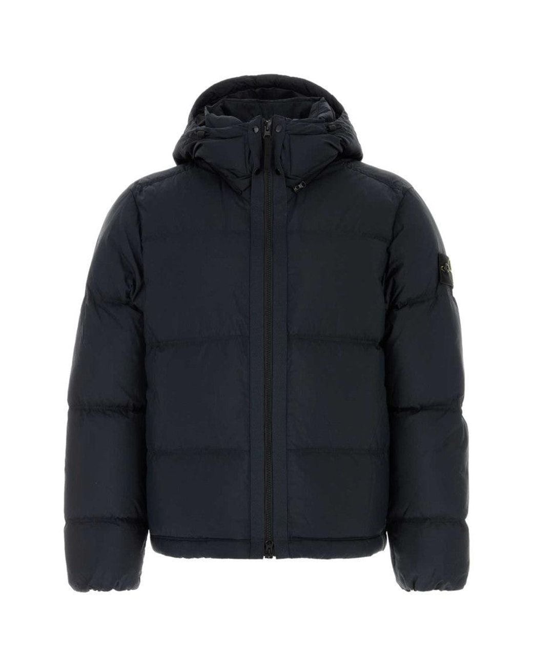 Stone Island Blue Nylon Down Jacket for men