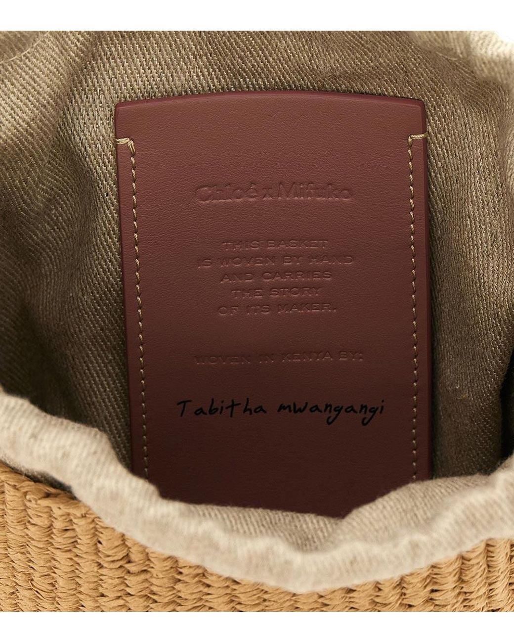 Chloé Natural Woody Small Bucket Bag