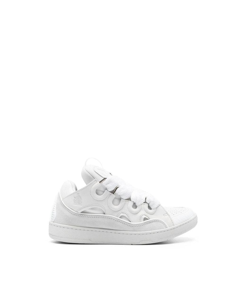 Lanvin White Logo Drag Sneakers for men