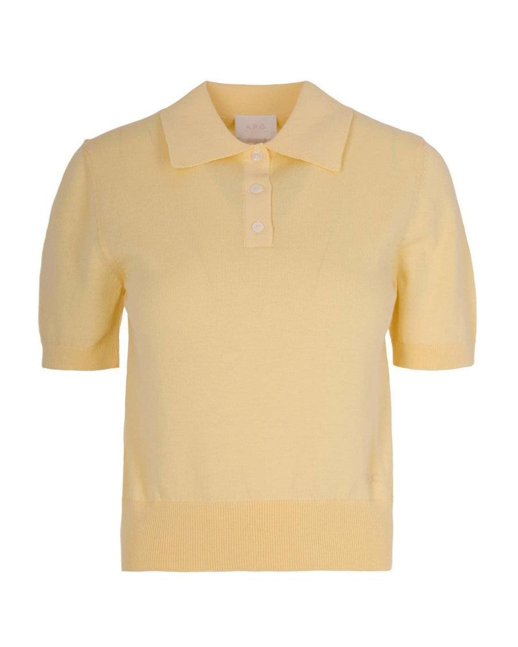 A.P.C. Natural Solid Shirt Collar Polo
