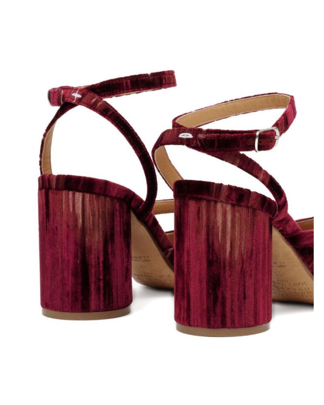 Maison Margiela Red Ankle Strap Pumps