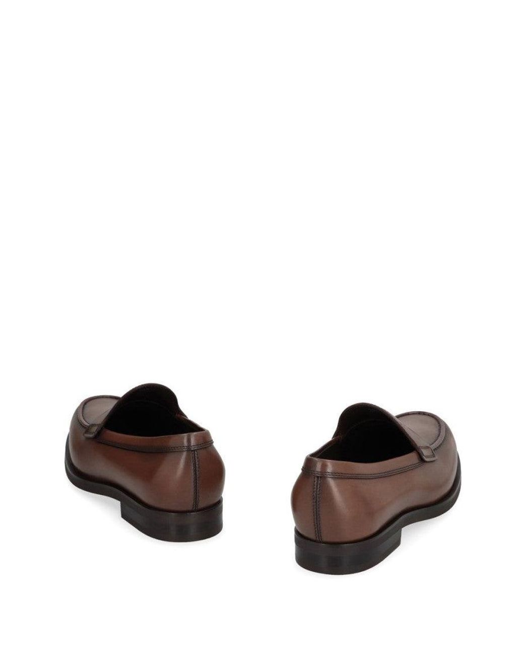 Tod's Brown Formal Classic Loafer Shoes for men