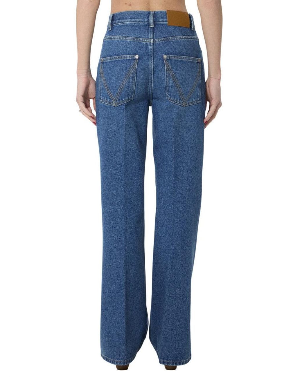 Bottega Veneta Blue Regular High Rise Jeans