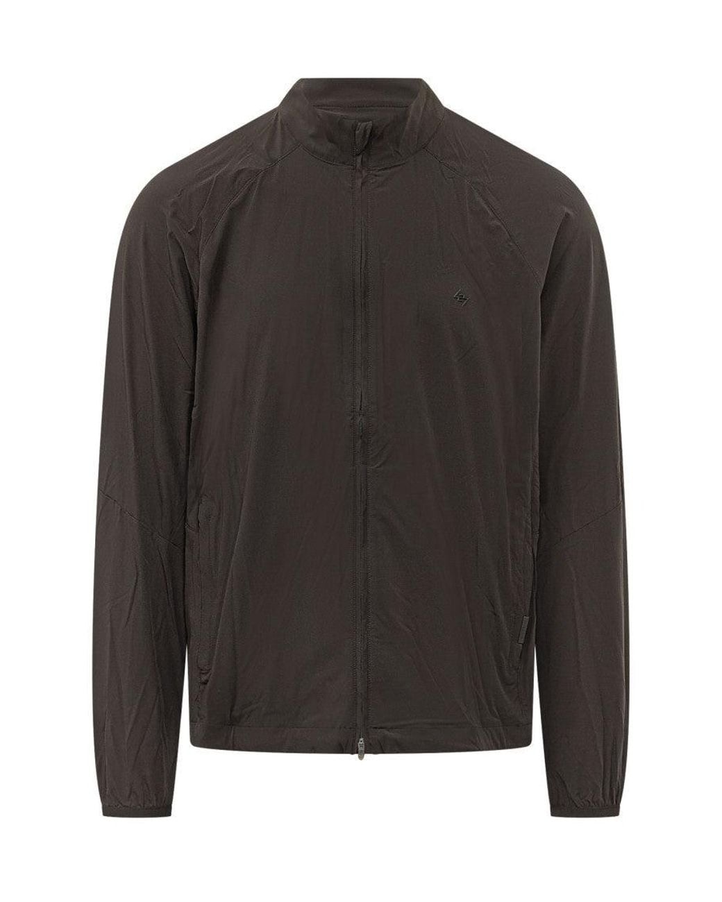 Represent Gray Solid Mock Collar Jacket for men