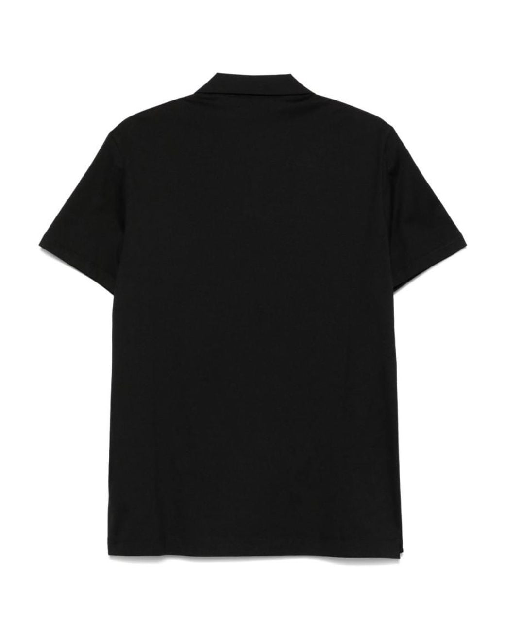 Dondup Black Solid Cotton Polo for men
