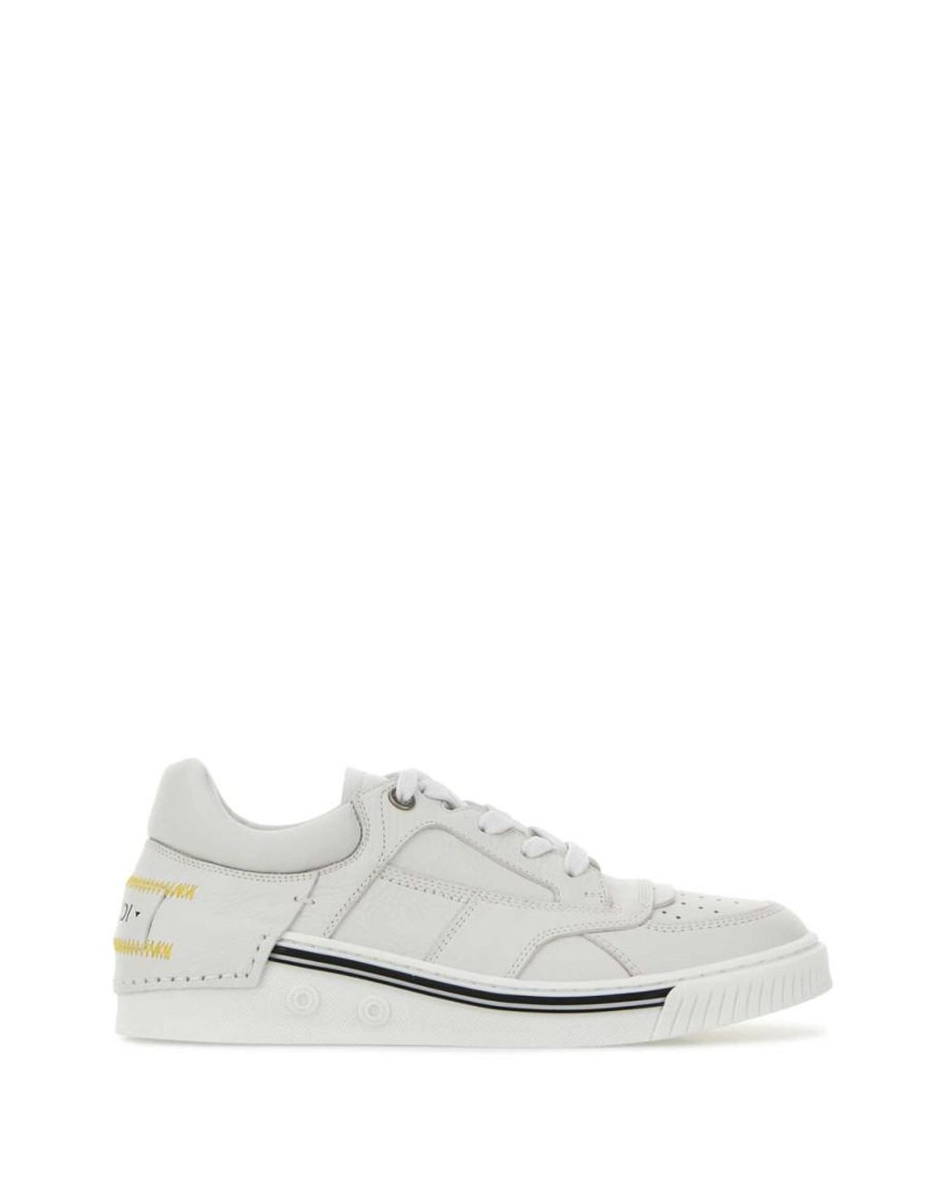 Fendi White Logo Vitello Sneakers