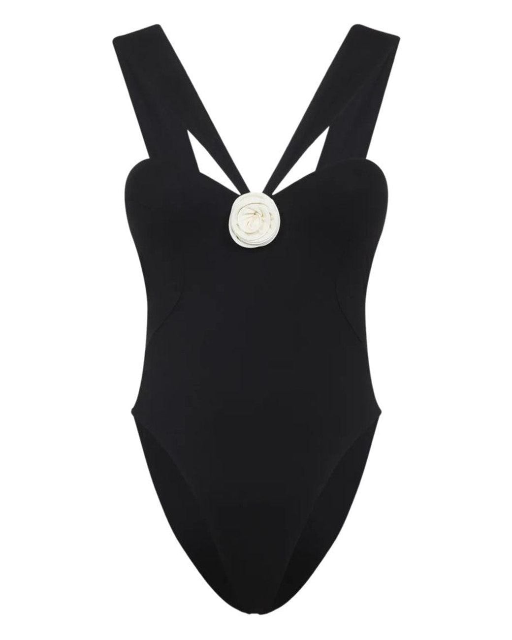 LaRevêche Black Solid Swimwear