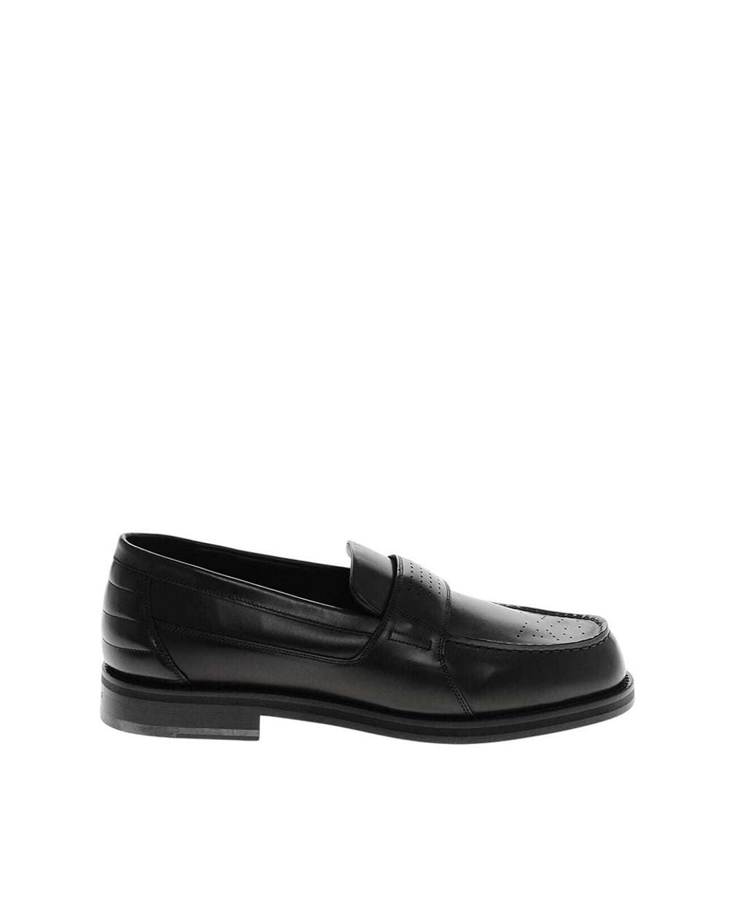 1989 STUDIO Black Leather Classic Loafers for men