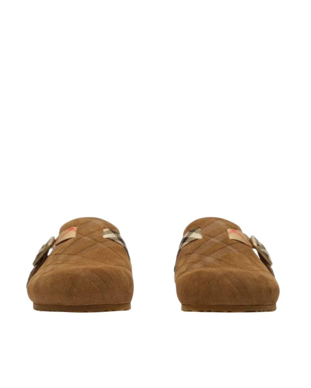 Burberry Brown Checks Urchin Slides