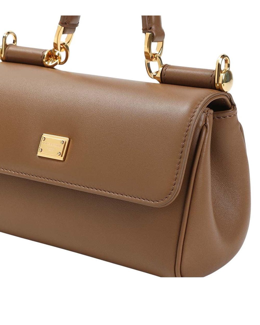 Dolce & Gabbana Brown Sicily Mini Satchel