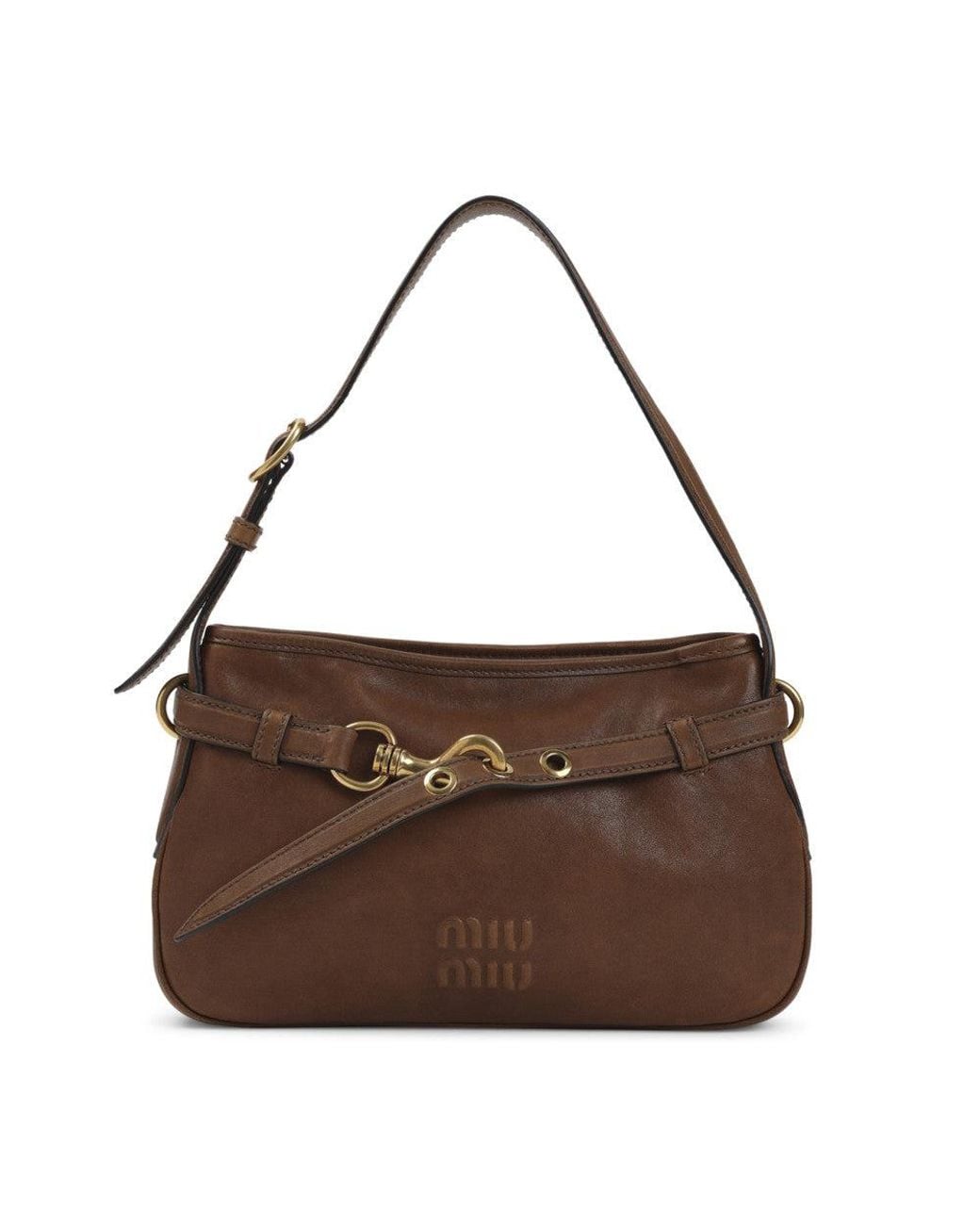 Miu Miu Brown Rovere Medium Shoulder Bag