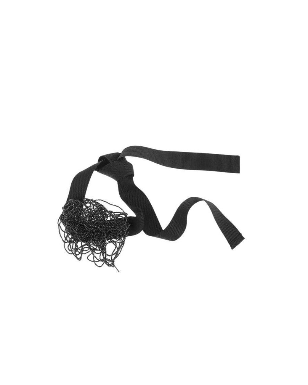 Brunello Cucinelli Black Silk Wrap Bracelet