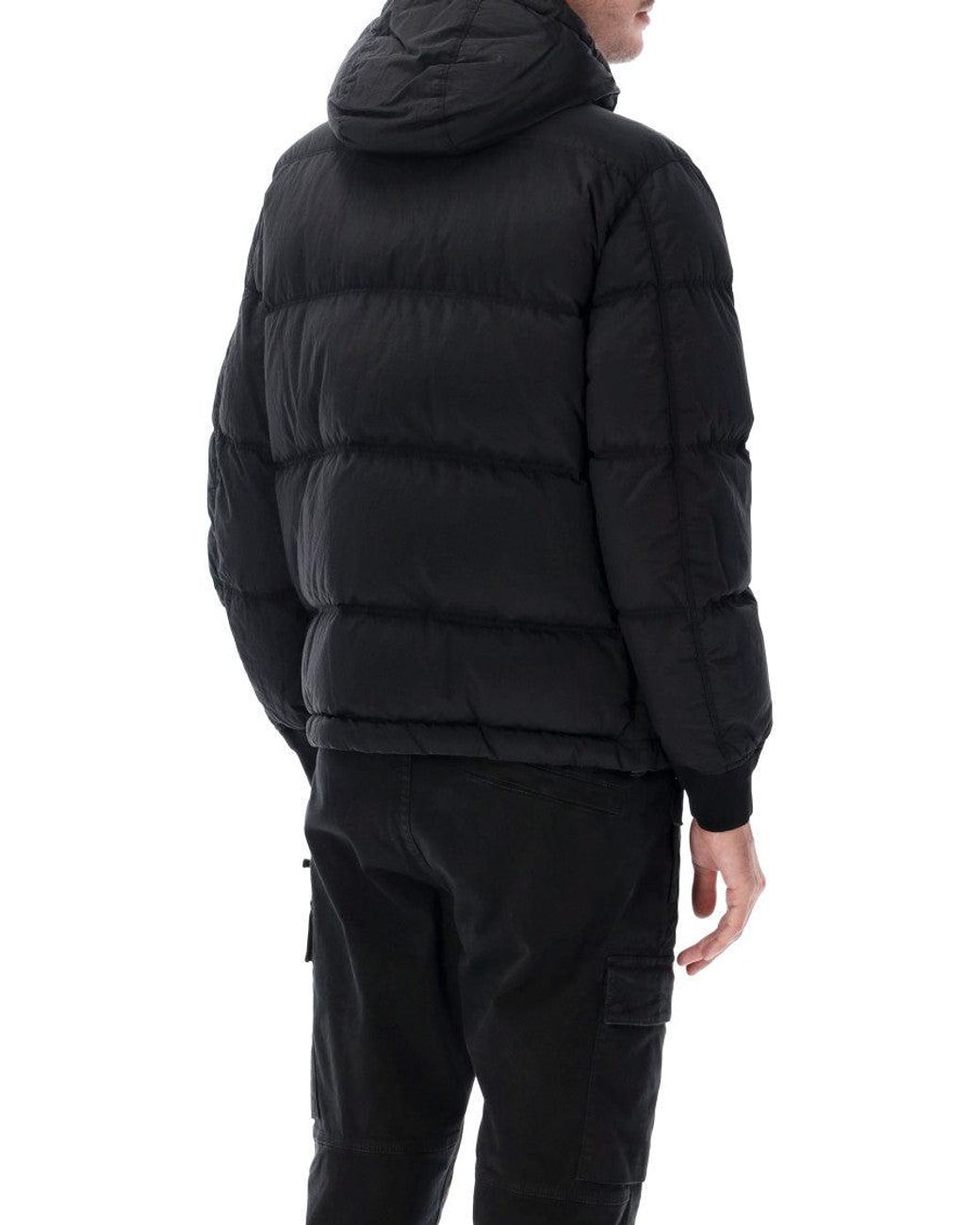 Stone Island Blue Nylon Metal Down Jacket for men