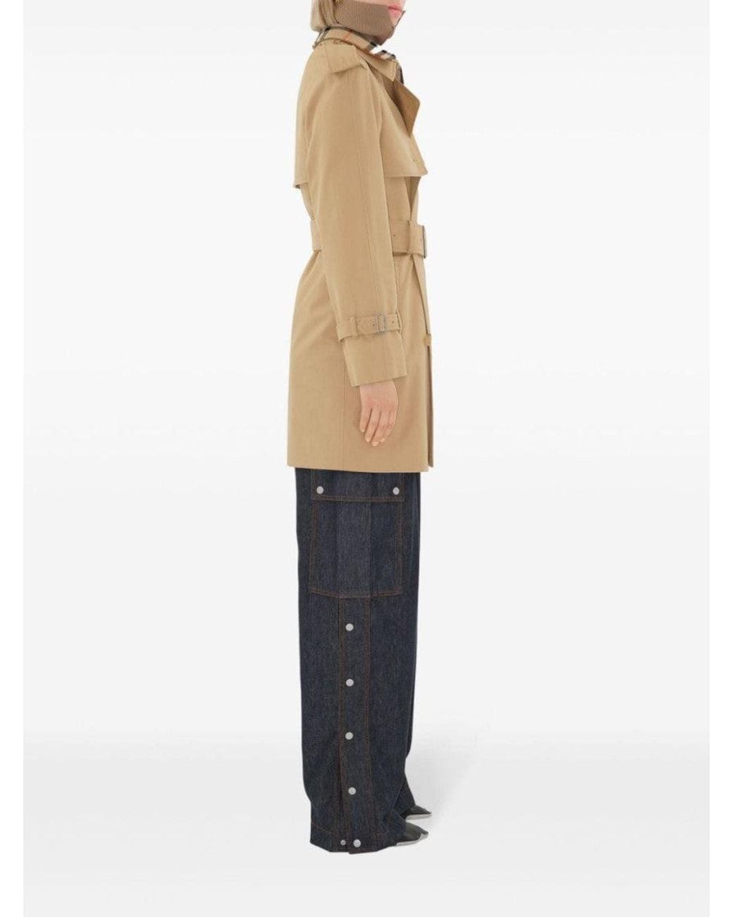 Burberry Natural Vintage Check Cotton Trench Coat