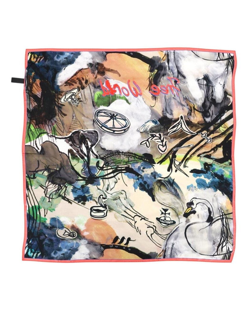 Vivienne Westwood Multicolor Printed Scarf