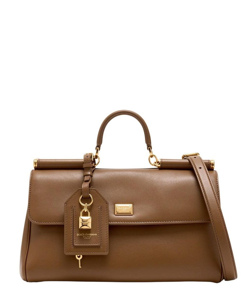 Dolce & Gabbana Brown My Sicily Medium Satchel