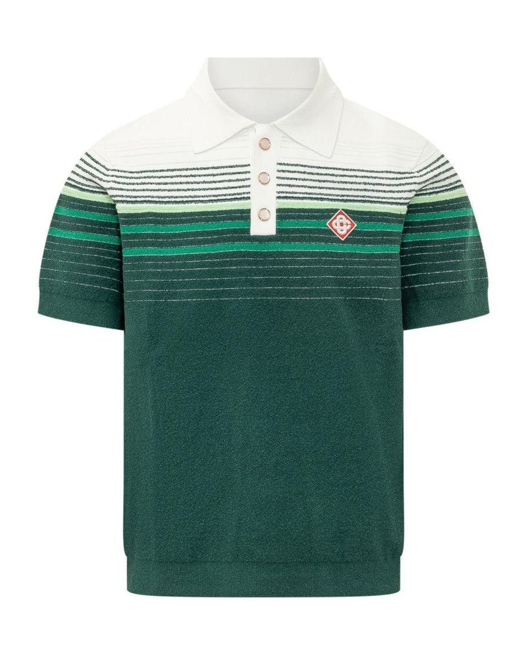 Casablanca Green Shirt Collar Polo for men