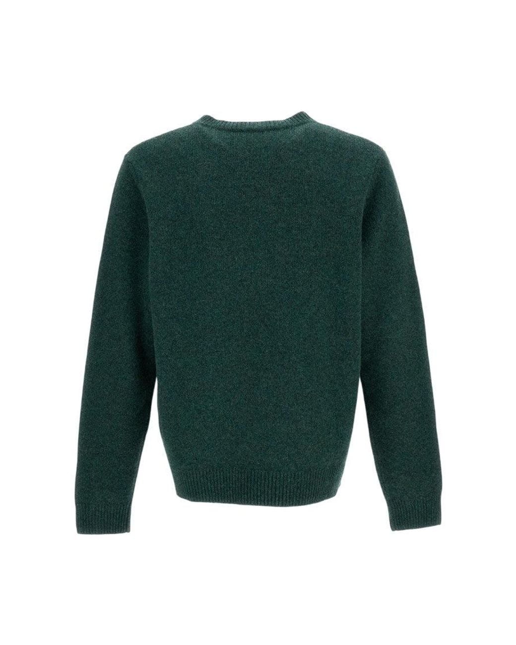 A.P.C. Green Regular Crew Neck Sweater for men
