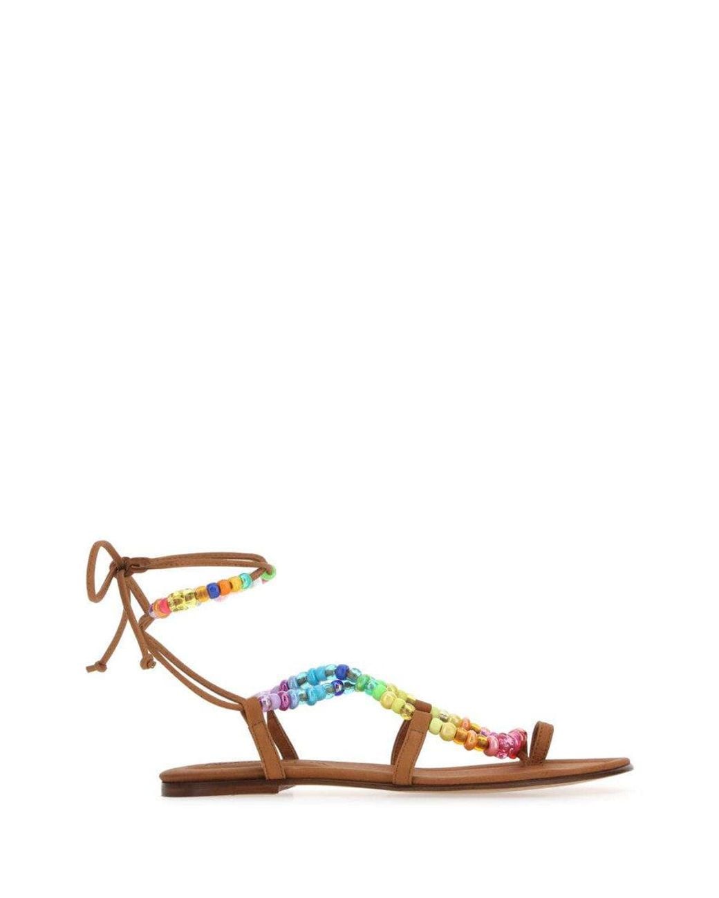 Alameda Turquesa Multicolor Embellished Leather Sandals