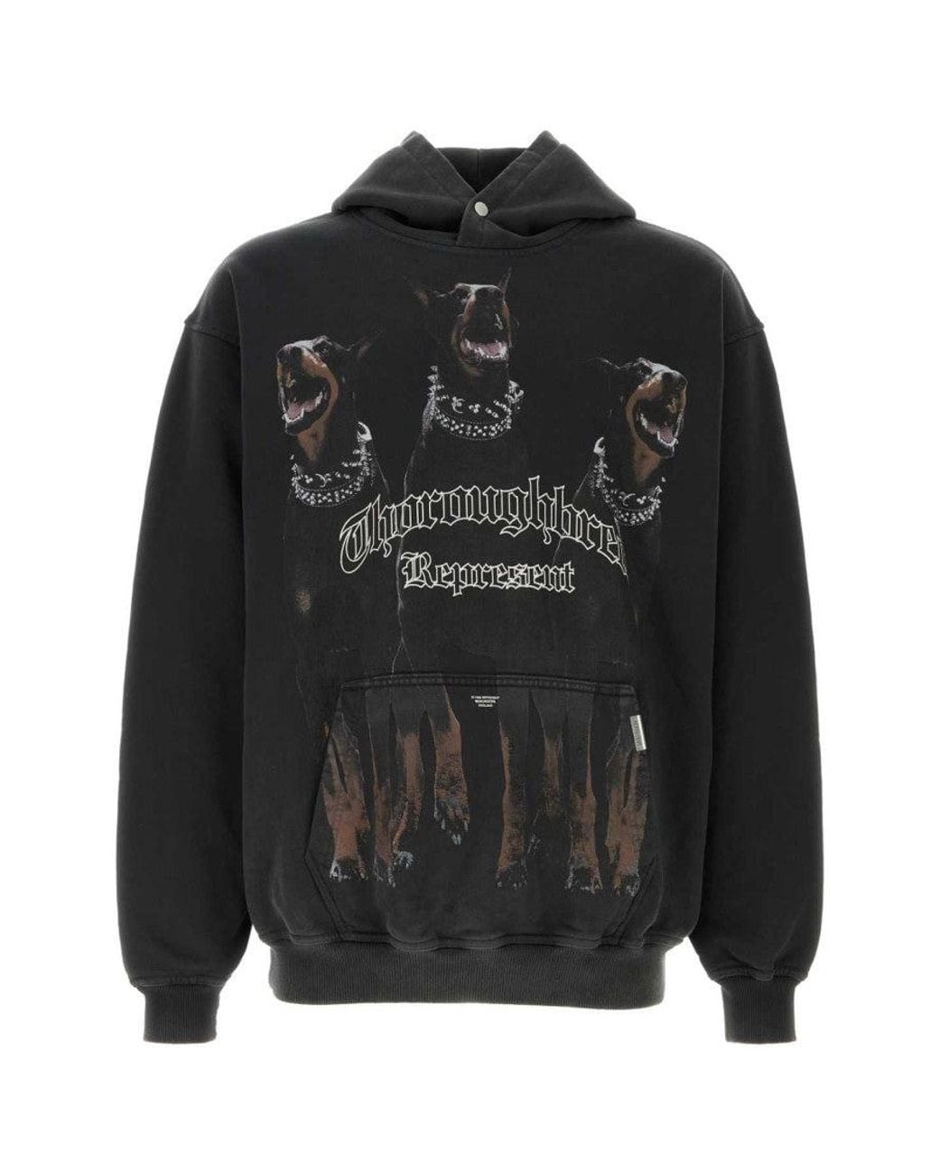 Represent Black Charcoal Thoroughbred Sweatshirt for men