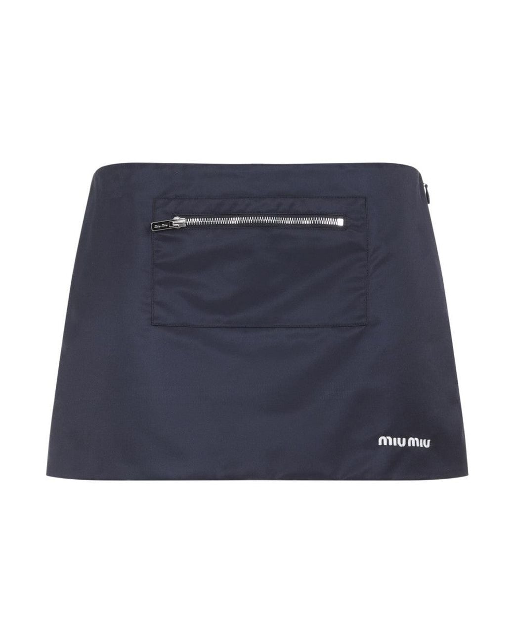 Miu Miu Blue Logo Skirt