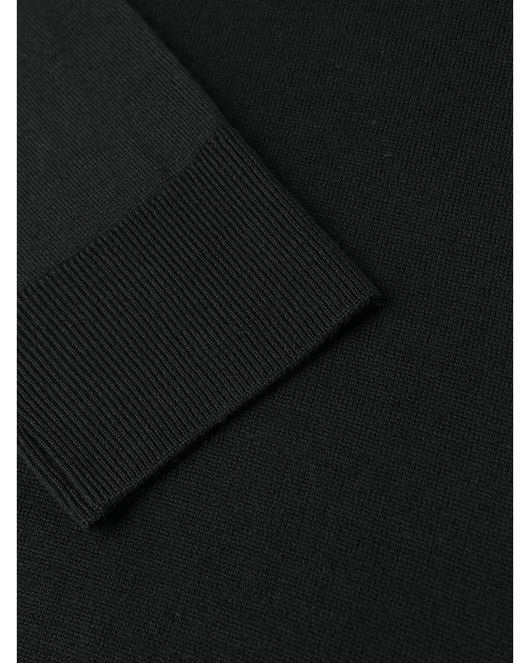 John Smedley Black Wool Sweater for men