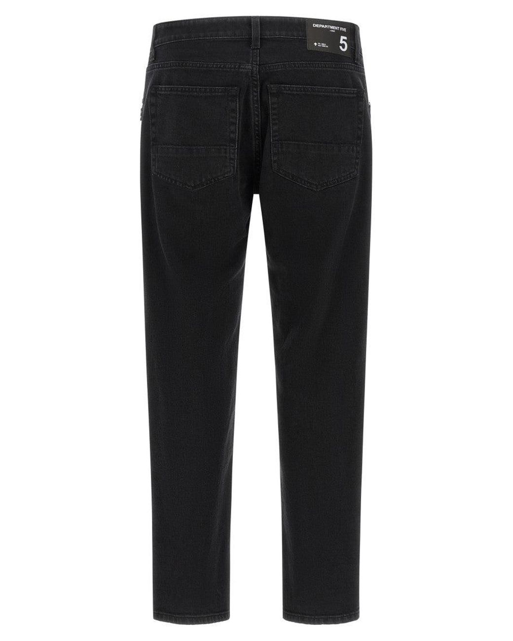 Department 5 Black Straight Mid Rise Jeans for men