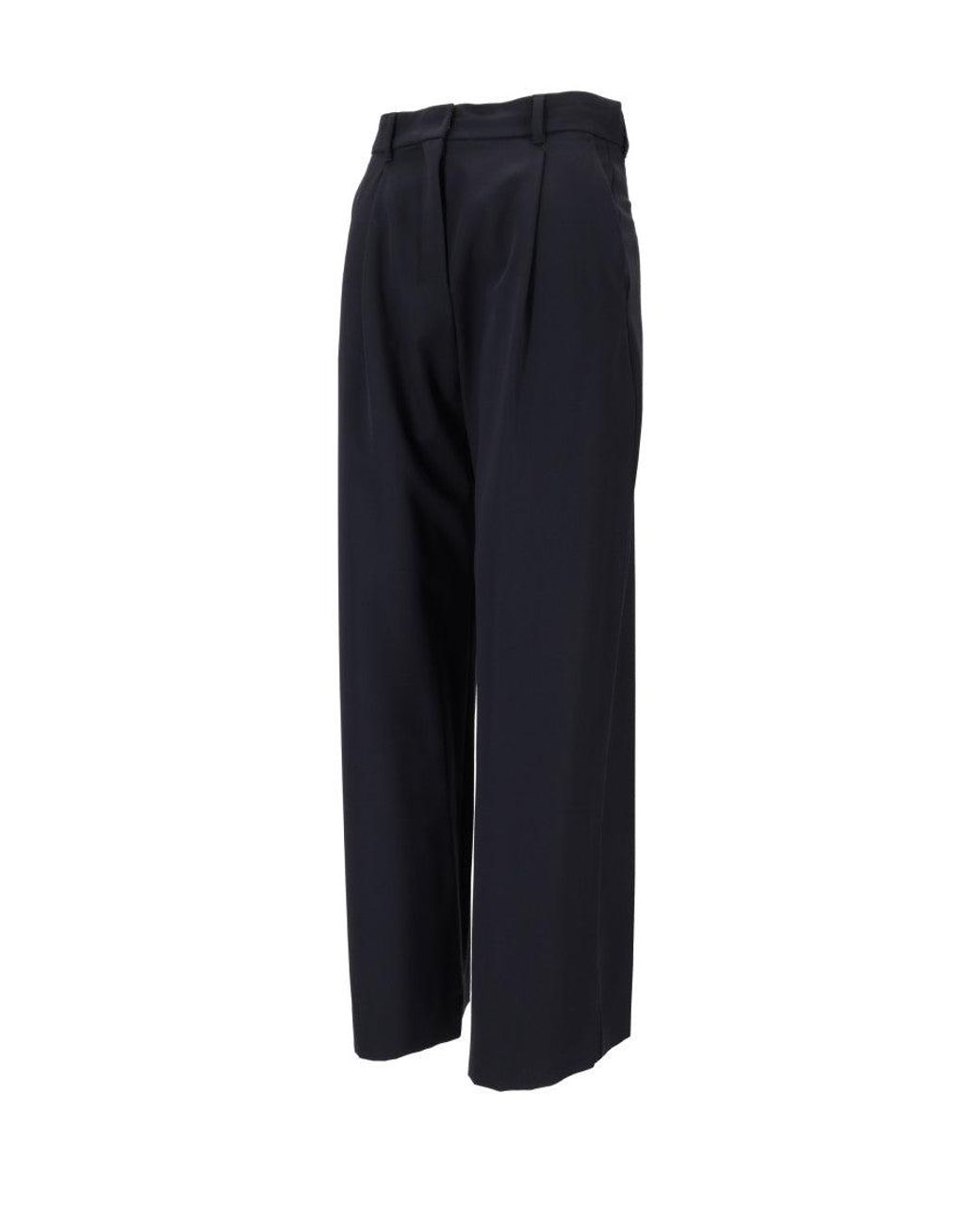 Max Mara Blue Tailored Flat Front Pant