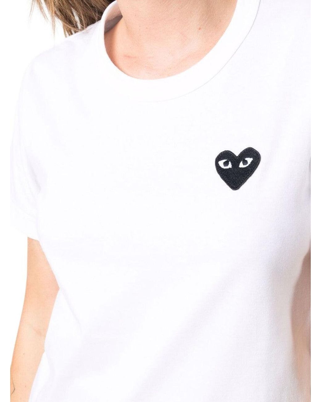 Comme des Garçons White Logo Crew Neck T-Shirt