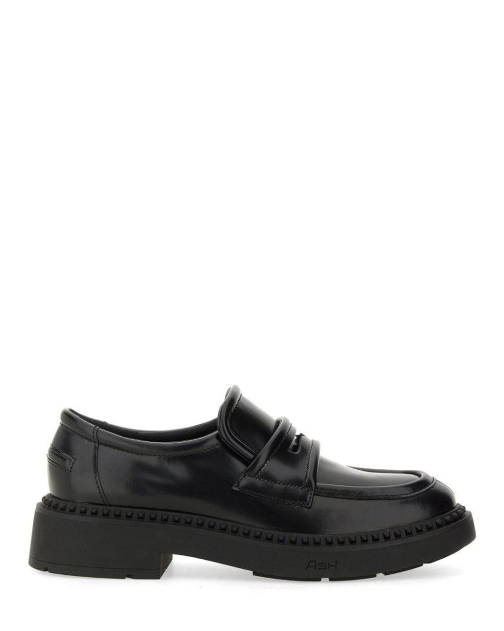 Ash Black Leather Loafers