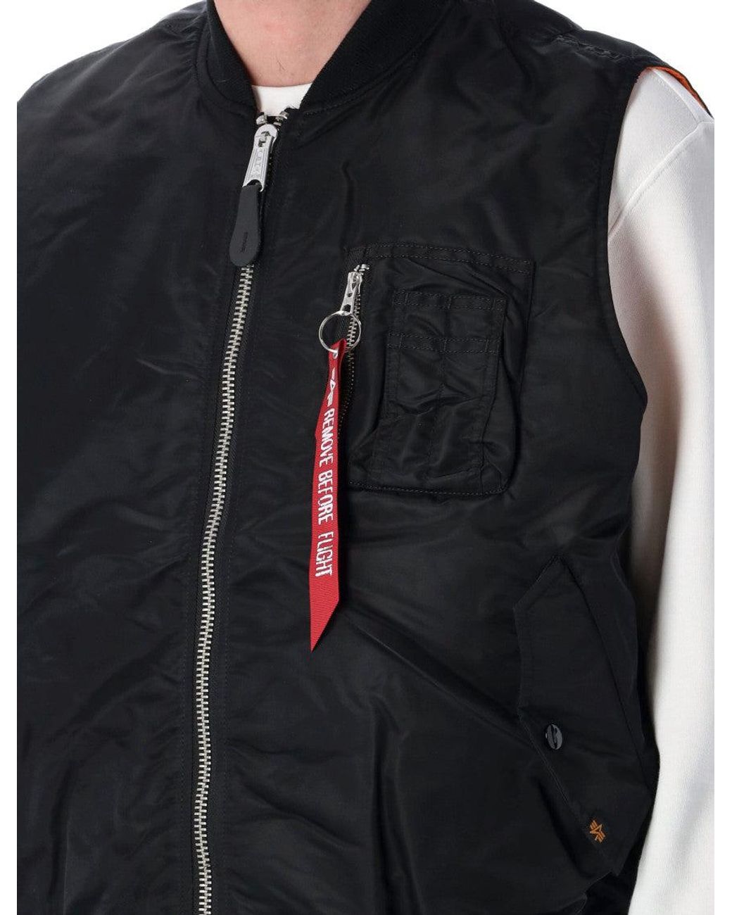 Alpha Industries Blue Nylon Vest for men