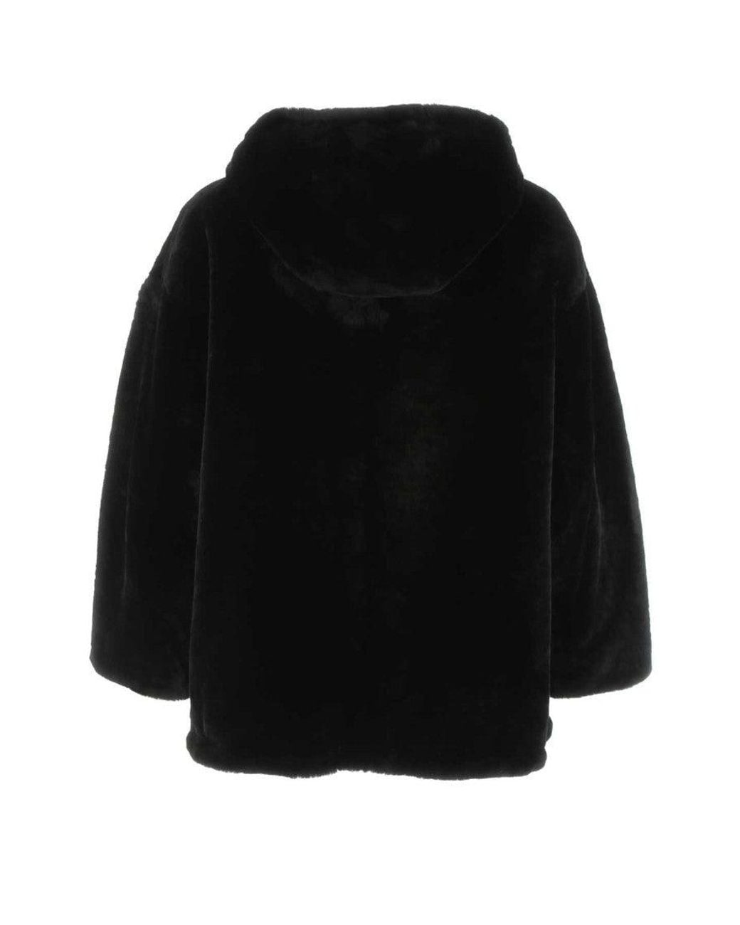 Prada Black Reversible Fur Coat