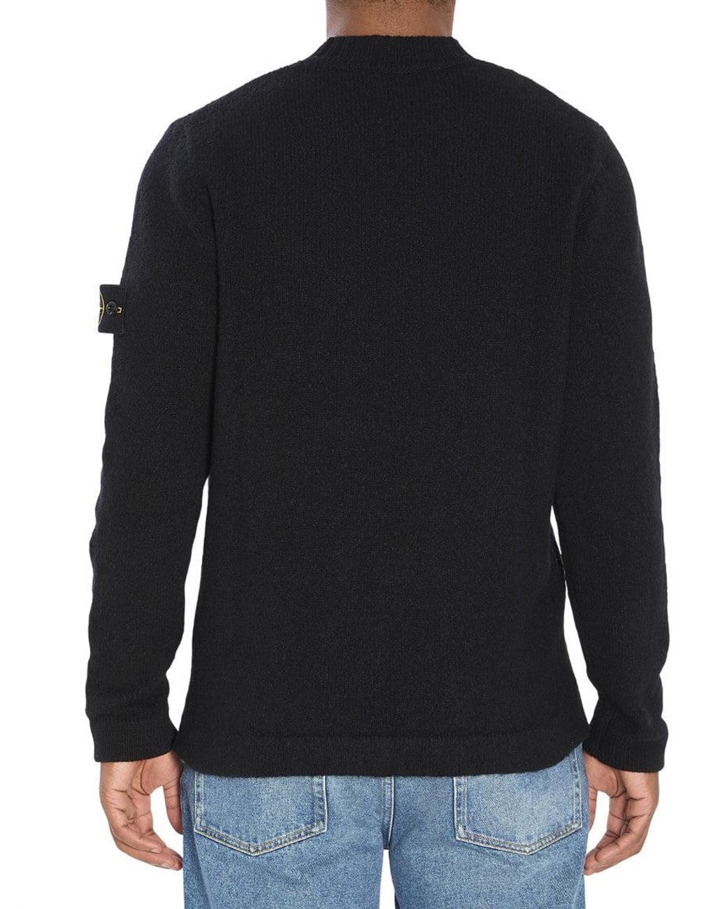 Stone Island Black Crew Neck Sweater for men