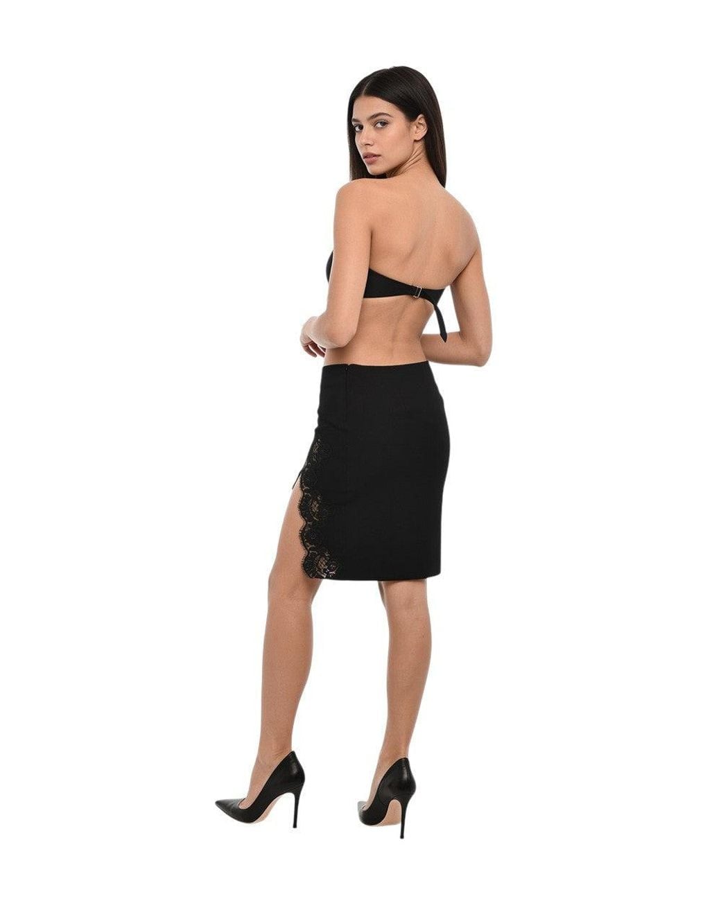 DSquared² Black Lace Mini Skirt