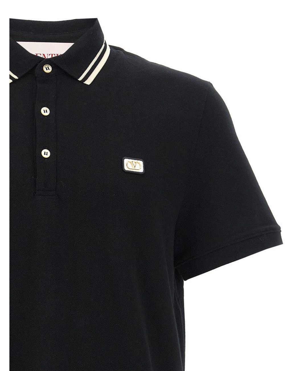 Valentino Black Vlogo Polo for men