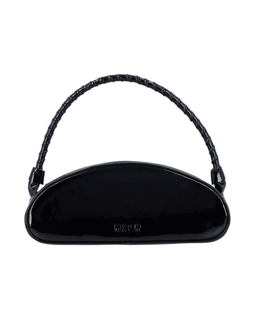 MSGM Black Logo Shoulder Bag