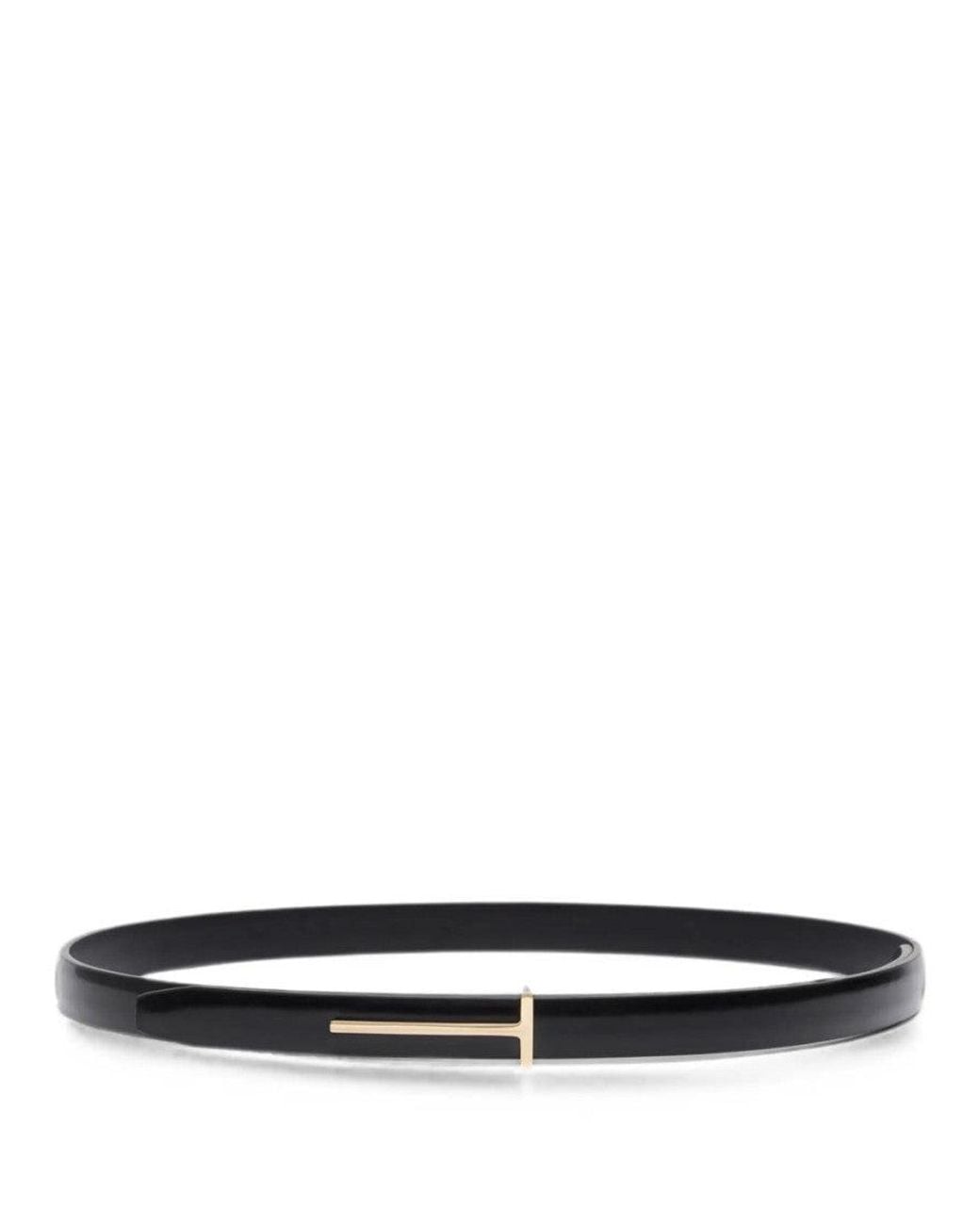 Tom Ford White Solid Logo Belt