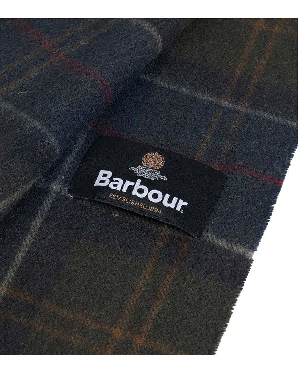 Barbour Black Check Scarf for men