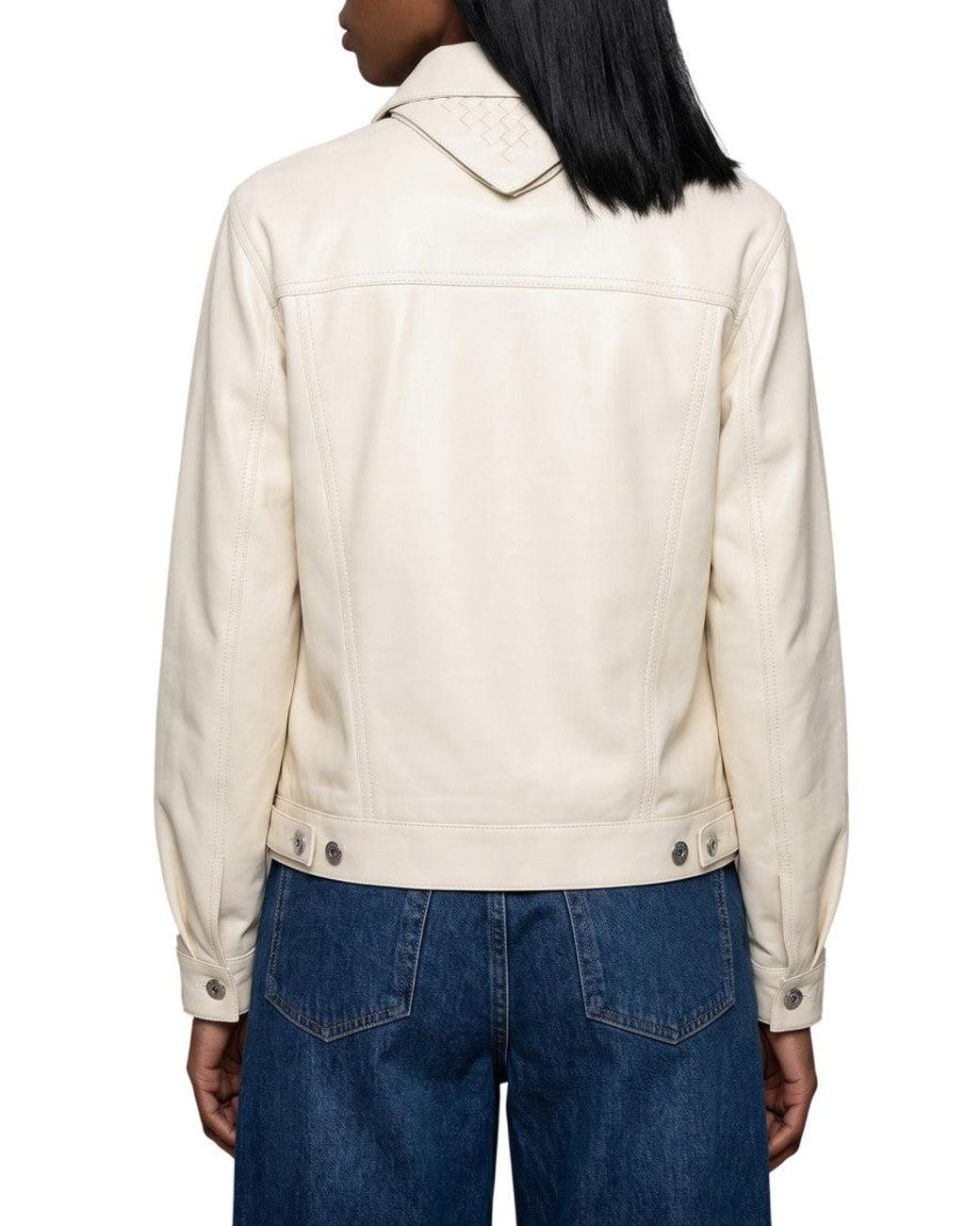 Bottega Veneta Blue Shirt Collar Jacket